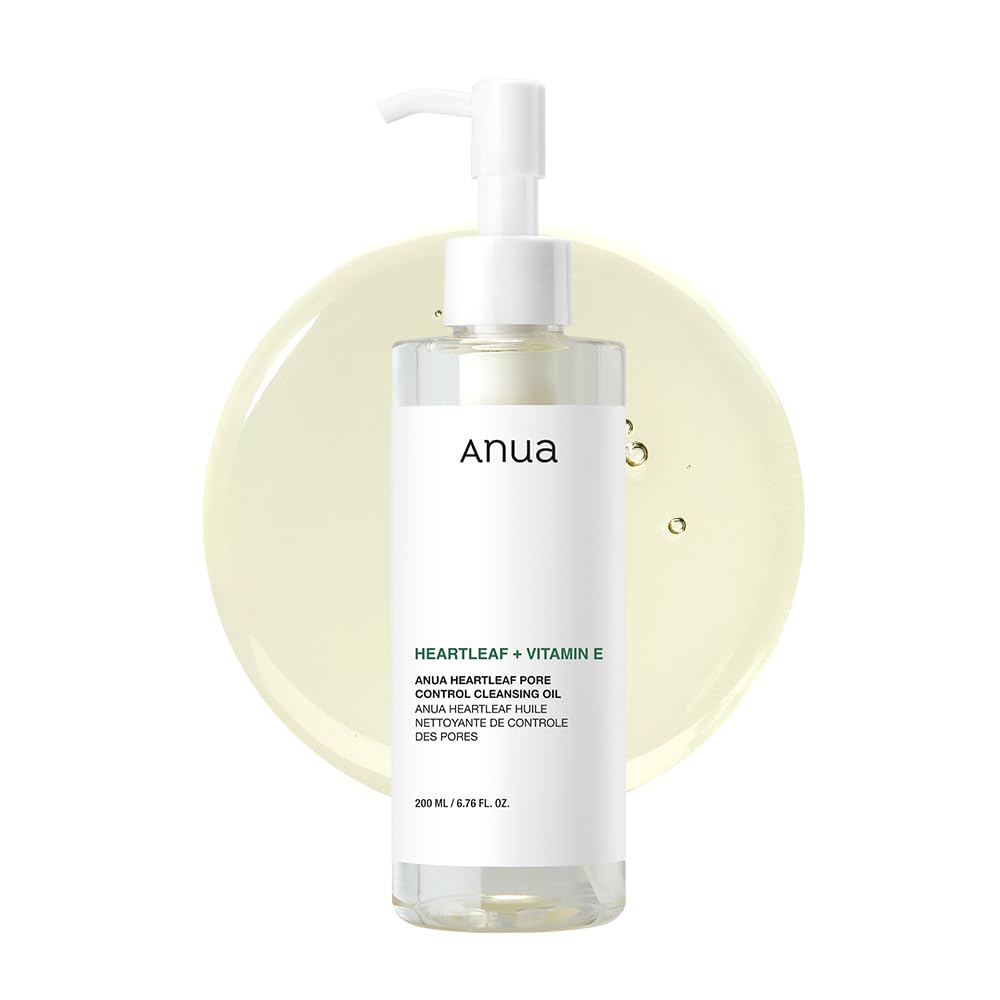 Heartleaf Pore Control Cleansing Oil – ANUA (Aceite Limpiador Control de Poros, 200 ml).