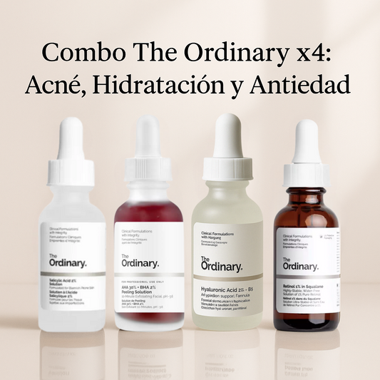 Combo Anti-Imperfecciones y Rejuvenecimiento – The Ordinary (4 productos) (Ácido Hialurónico + Peeling + Retinol + Ácido Salicilico)