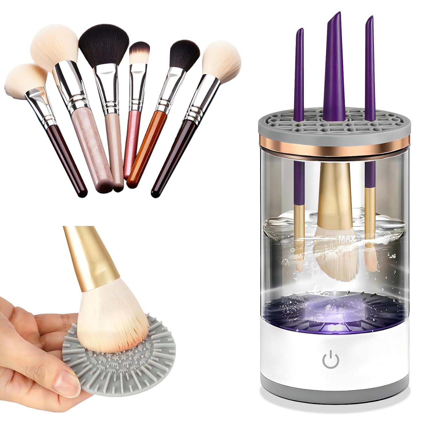 Lavadora Eléctrica de Brochas de Maquillaje – Limpieza Profunda Automática