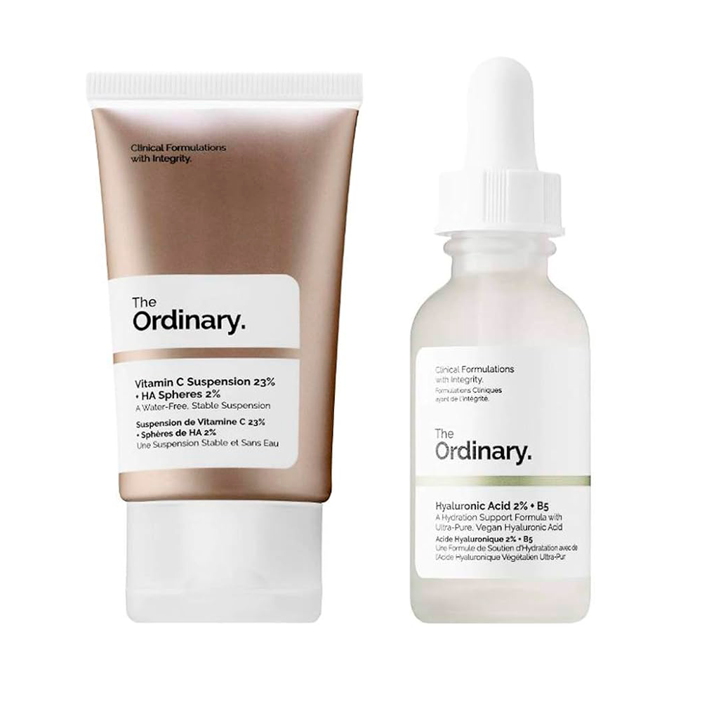 Combo The Ordinary: Vitamina C 23% + Ácido Hialurónico 2% + B5