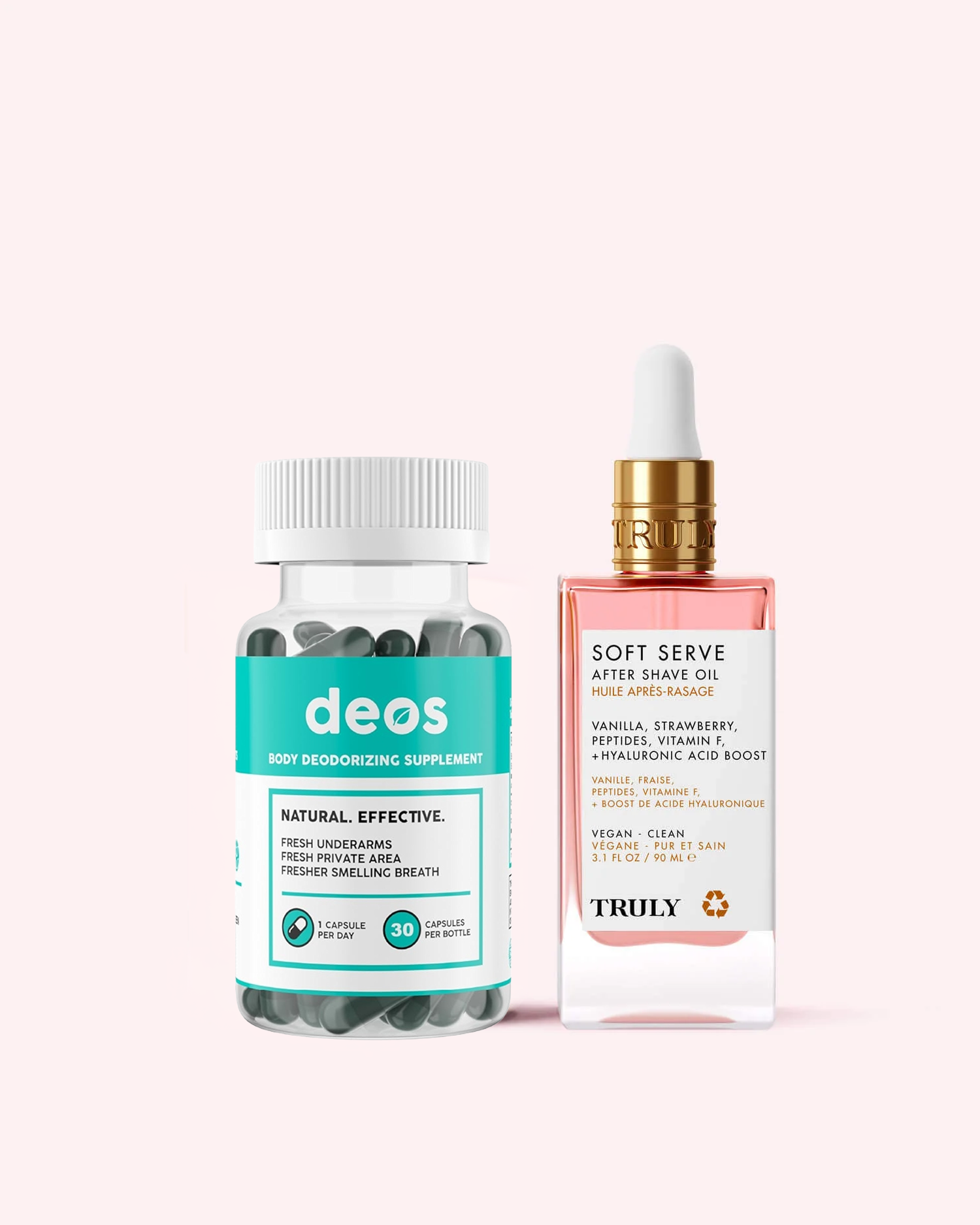 Combo Soft Serve After Shave Oil Truly + Deos (Suplemento Desodorizante Corporal)